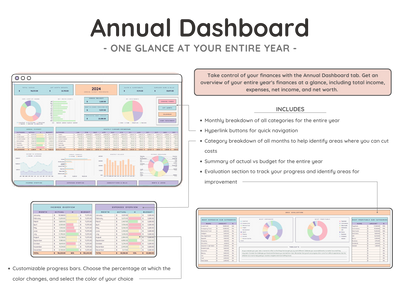 Annual & Monthly Budget Planner – Income & Expense Spreadsheet