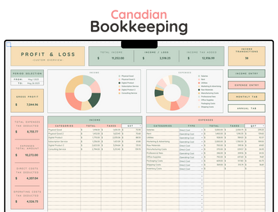 Canadian Small Business Bookkeeping Spreadsheet – GST/HST Tracker