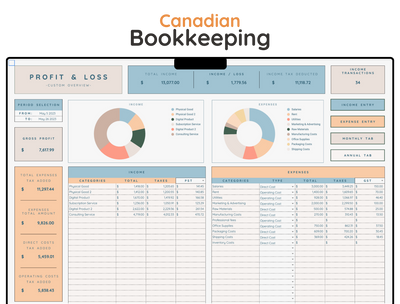 Canadian Small Business Bookkeeping Spreadsheet – GST/HST Tracker