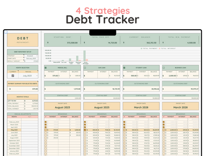 Debt Payoff Tracker Spreadsheet – Snowball & Avalanche Planner