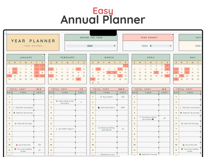 Easy Annual Task Planner