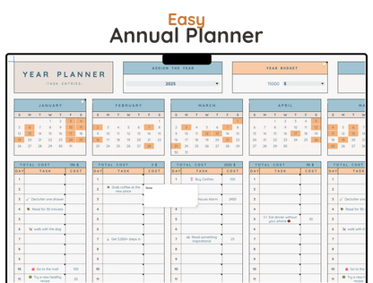 Easy Annual Task Planner