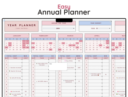 Easy Annual Task Planner
