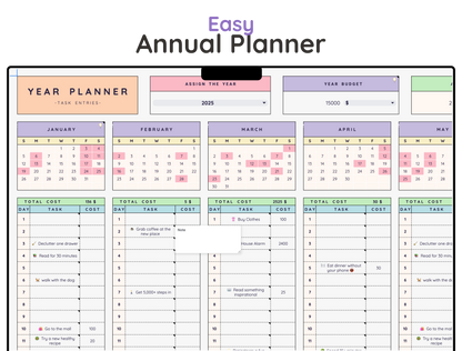 Easy Annual Task Planner