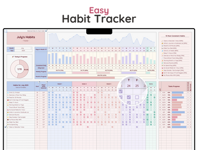 Habit Tracker Spreadsheet – Daily & Monthly Goal Planner