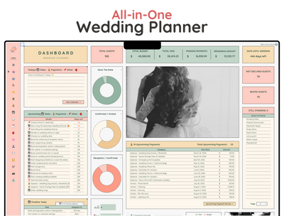 Wedding Planner Spreadsheet – Budget, Guest List & Checklist Template