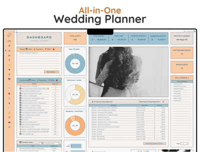 Wedding Planner Spreadsheet – Budget, Guest List & Checklist Template