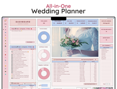 Wedding Planner Spreadsheet – Budget, Guest List & Checklist Template