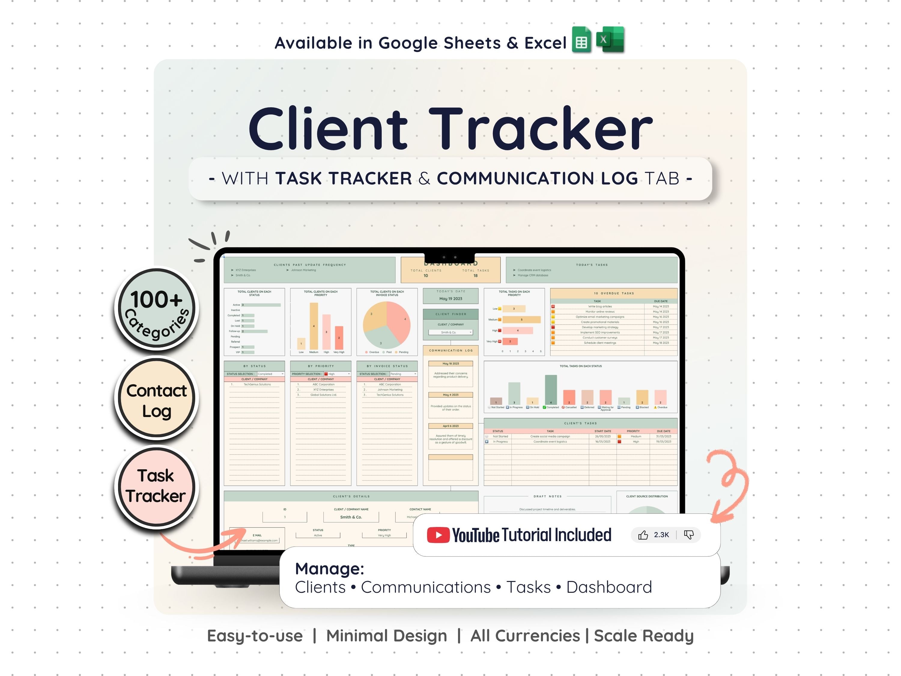 Client Tracker Spreadsheet – Simple CRM for Small Business