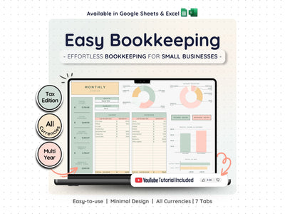Small Business Bookkeeping Spreadsheet – Income & Expense Tracker