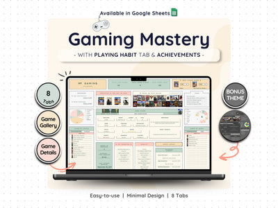 Video Game Backlog Tracker Spreadsheet – Gaming Collection Log