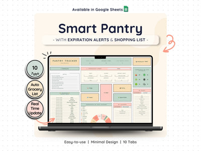 Pantry Inventory Tracker Spreadsheet – Kitchen & Food Stock List