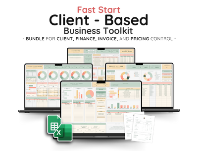 Service Business Starter Bundle – CRM, Invoicing & Bookkeeping Spreadsheets