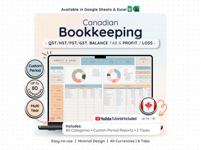 Canadian Small Business Bookkeeping Spreadsheet – GST/HST Tracker
