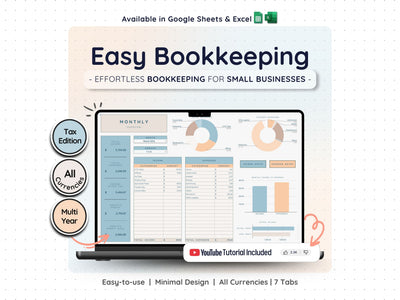 Small Business Bookkeeping Spreadsheet – Income & Expense Tracker
