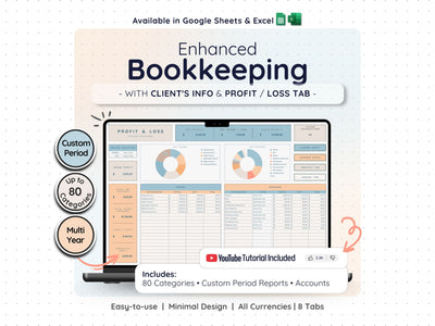 Advanced Bookkeeping Spreadsheet – Business Accounting Template