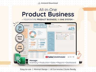 All-in-One Product Business Spreadsheet – Inventory, Sales & Profit