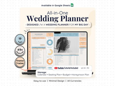 Wedding Planner Spreadsheet – Budget, Guest List & Checklist Template