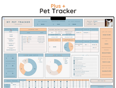 Pet Care Tracker Spreadsheet – Health, Vet & Feeding Log