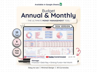 Annual & Monthly Budget Planner – Income & Expense Spreadsheet