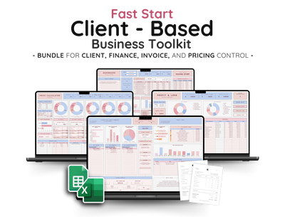 Service Business Starter Bundle – CRM, Invoicing & Bookkeeping Spreadsheets