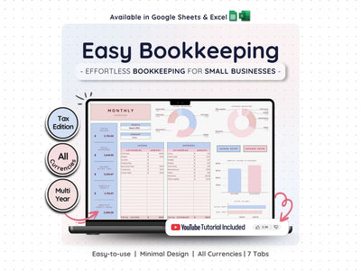Small Business Bookkeeping Spreadsheet – Income & Expense Tracker