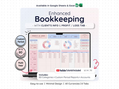 Advanced Bookkeeping Spreadsheet – Business Accounting Template
