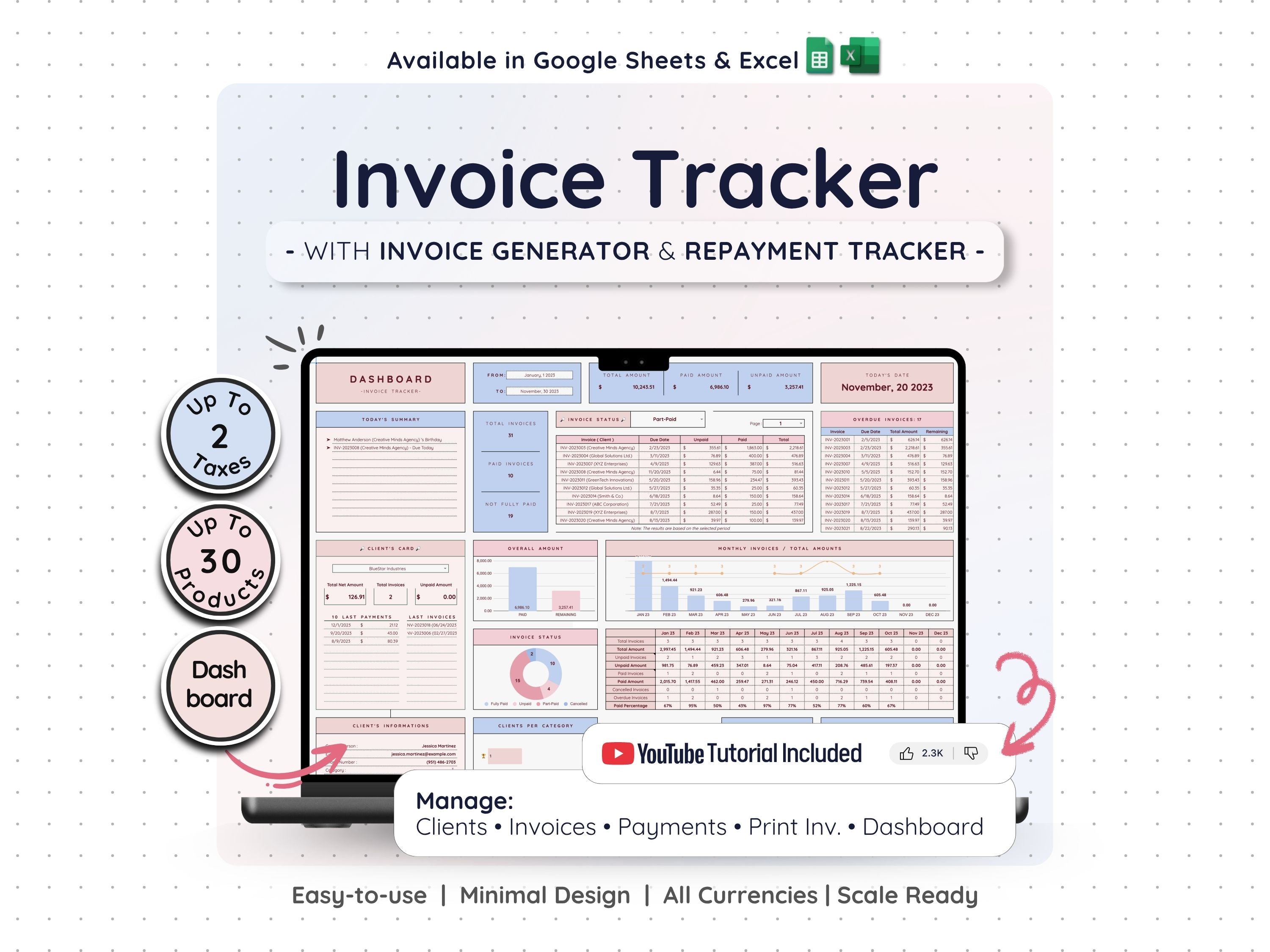 Invoice Tracker Spreadsheet – Small Business Payment Log