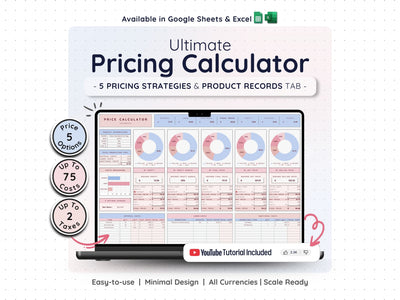 Pricing & Profit Calculator – Product Cost & Margin Spreadsheet