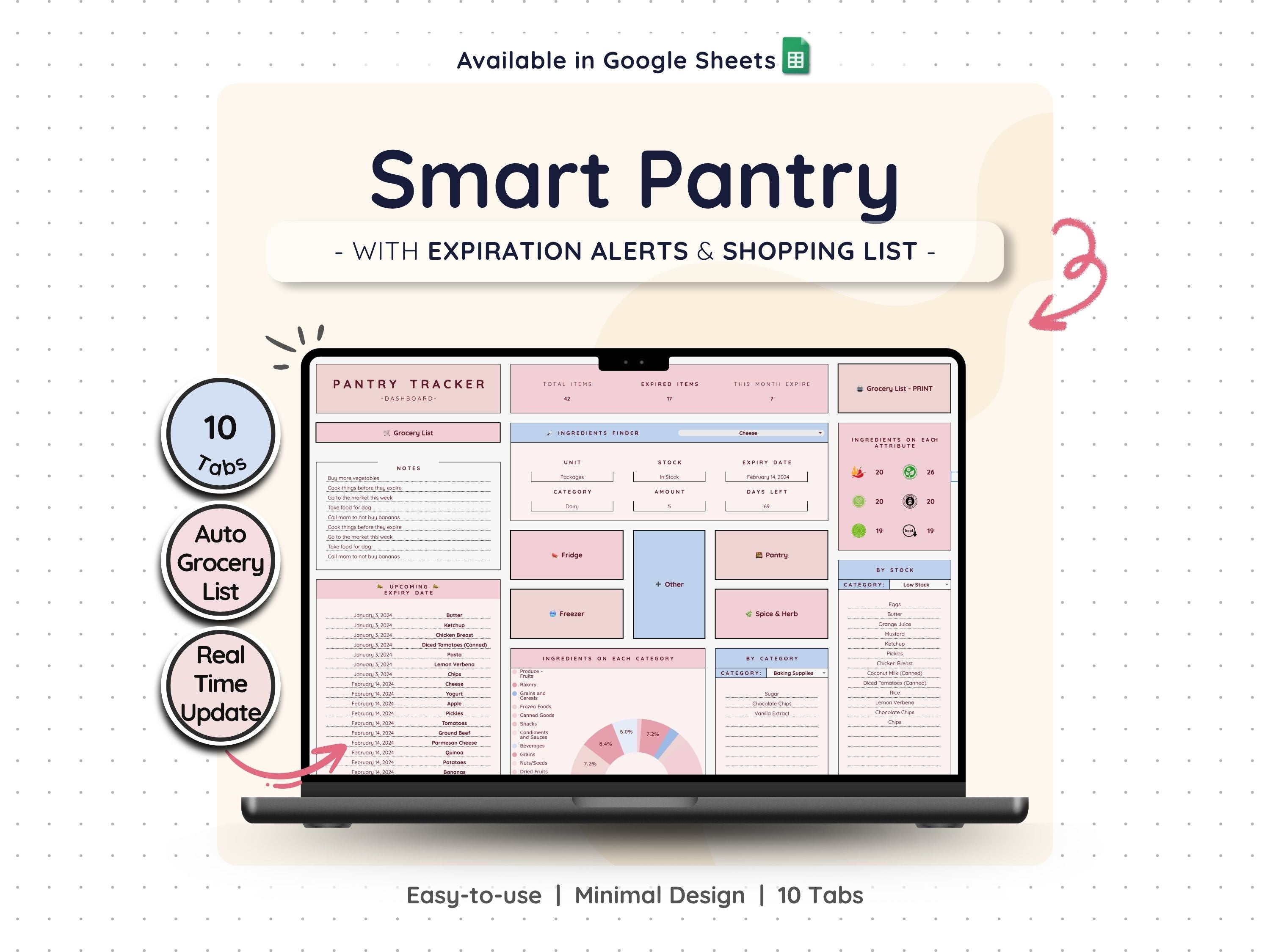 Pantry Inventory Tracker Spreadsheet – Kitchen & Food Stock List