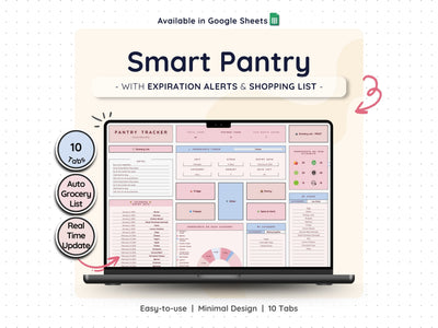 Pantry Inventory Tracker Spreadsheet – Kitchen & Food Stock List