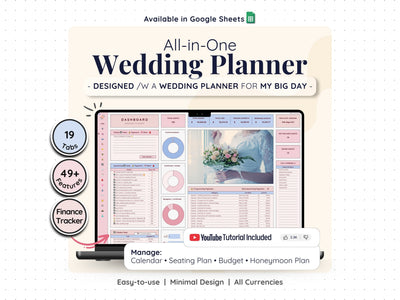 Wedding Planner Spreadsheet – Budget, Guest List & Checklist Template