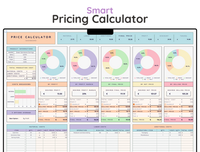Pricing & Profit Calculator – Product Cost & Margin Spreadsheet