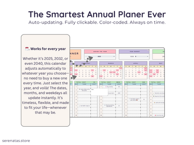 Annual Task Planner Spreadsheet – Yearly Goal & Project Tracker