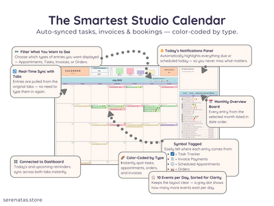 Beauty Business Spreadsheet – All-in-One Salon & Booking Planner