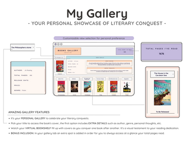 Reading Tracker Spreadsheet – Book Log & Reading Challenge Planner