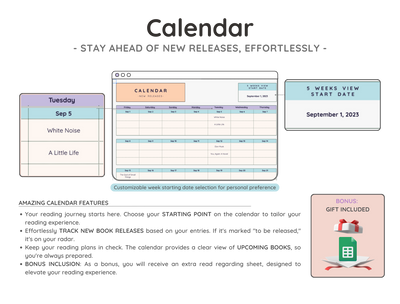 Reading Tracker Spreadsheet – Book Log & Reading Challenge Planner