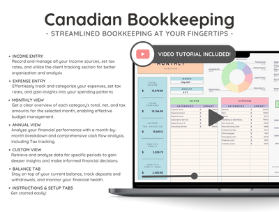 Canadian Small Business Bookkeeping Spreadsheet – GST/HST Tracker