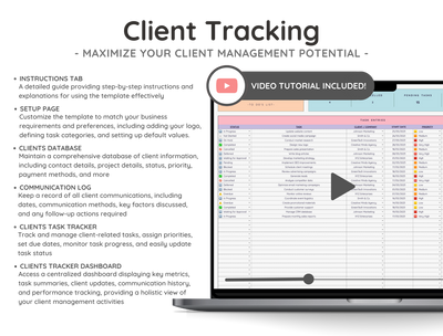Client Tracker Spreadsheet – Simple CRM for Small Business