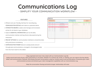 Client Tracker Spreadsheet – Simple CRM for Small Business