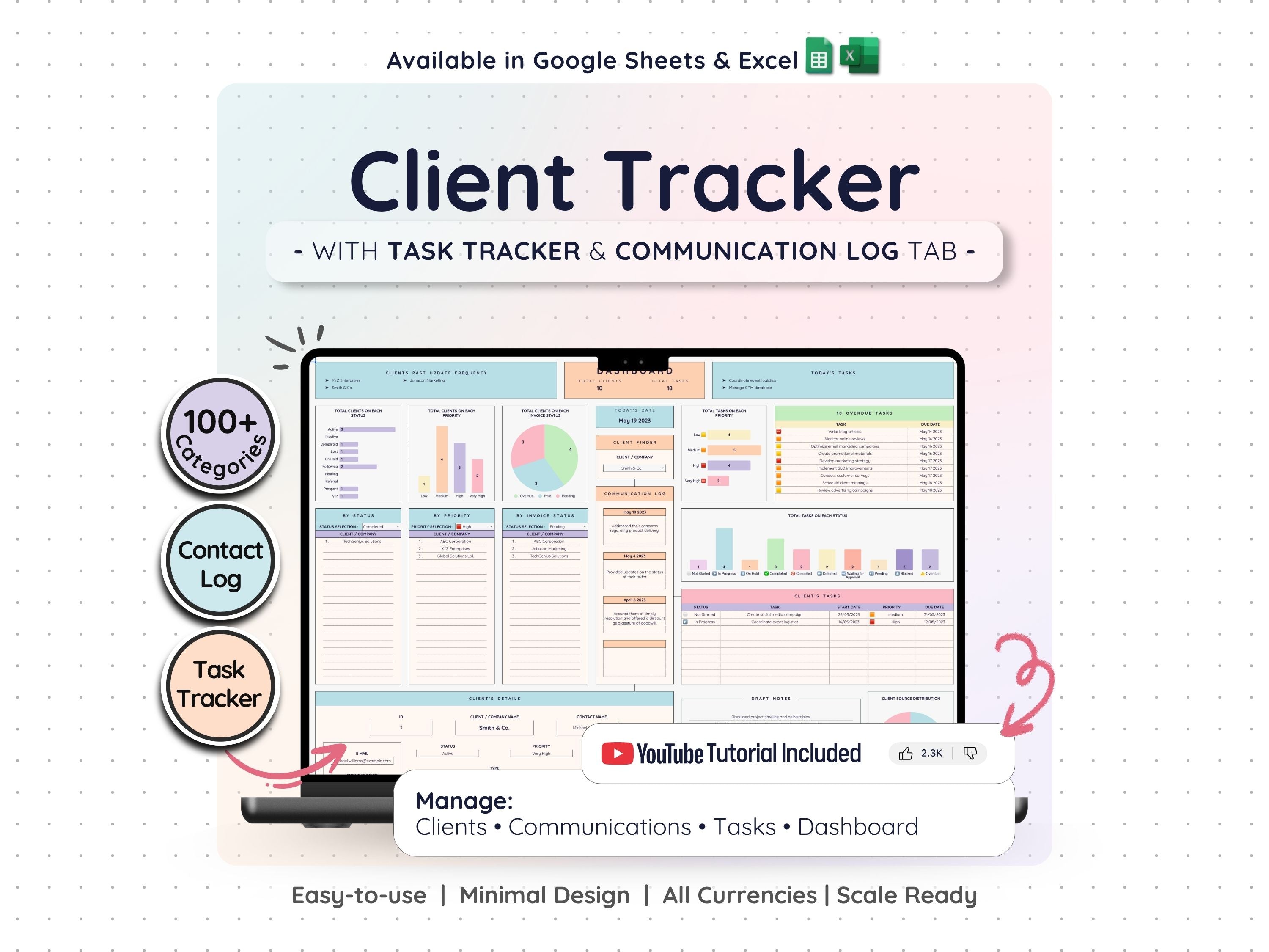 Client Tracker Spreadsheet – Simple CRM for Small Business
