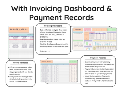 Service Business Starter Bundle – CRM, Invoicing & Bookkeeping Spreadsheets