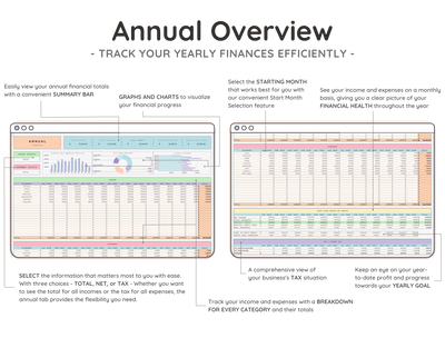 Small Business Bookkeeping Spreadsheet – Income & Expense Tracker