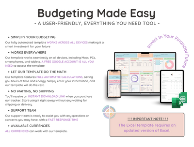 Budget Spreadsheet Template – Monthly & Paycheck Budget Planner