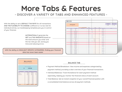 Advanced Bookkeeping Spreadsheet – Business Accounting Template