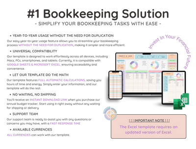 Advanced Bookkeeping Spreadsheet – Business Accounting Template