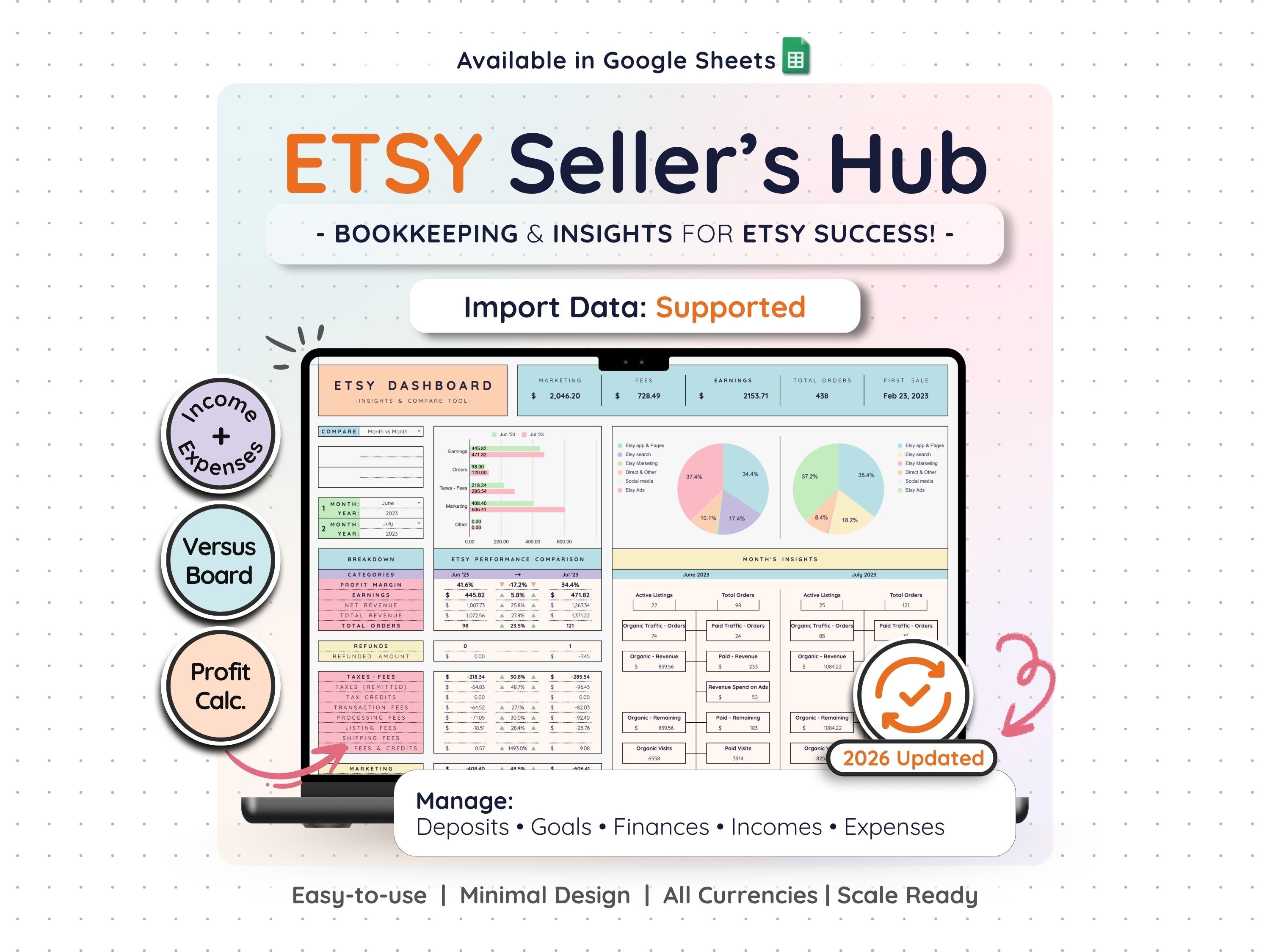 Etsy Seller Spreadsheet – Shop Bookkeeping & Pricing