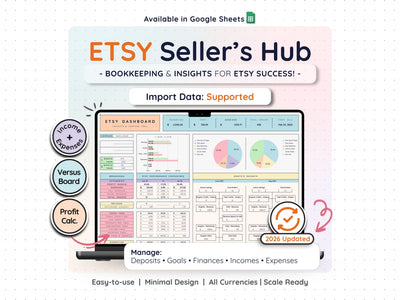 Etsy Seller Spreadsheet – Shop Bookkeeping & Pricing