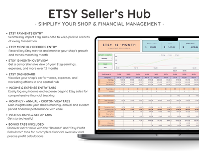 Etsy Seller Spreadsheet – Shop Bookkeeping & Pricing