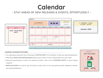 Video Game Backlog Tracker Spreadsheet – Gaming Collection Log